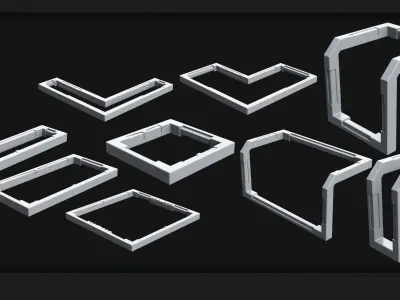 110 Sci-Fi Panels - KITBASH - VOL 07 3D model