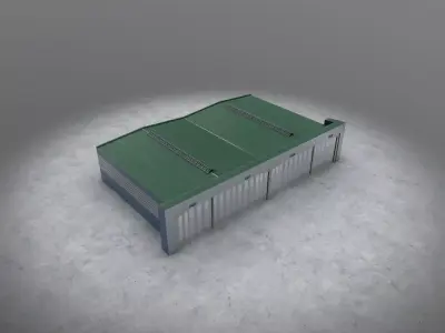 LHBP Hangar 3 Low-poly 3D model