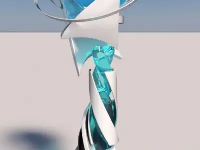 Sci-fi Tower Low-poly 3D model