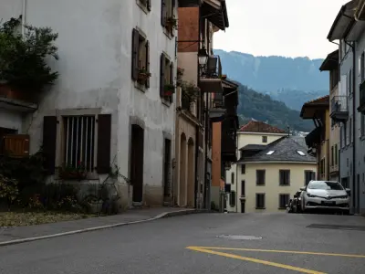 Mountain Town HDRI hdr environment with backplates 3D model
