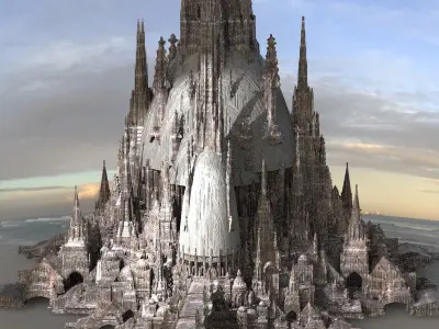 Barbarian Port City Kitbash Tower Districts  3D model