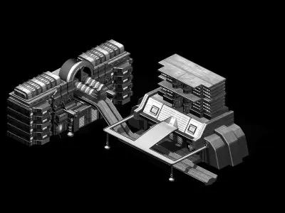 Future World - Residential Area 03 3D model