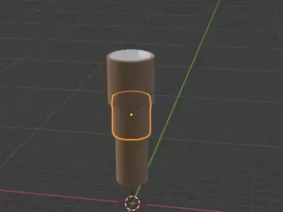 telescope flashlight Low-poly 3D model