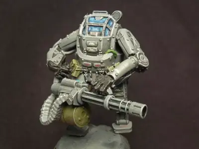 Armour group of toy soldiers with guns 3D print model