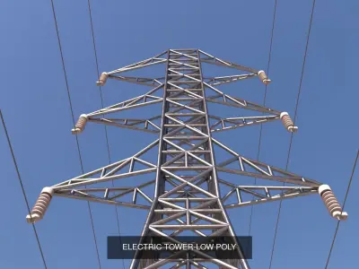 ELECTRICITY TOWER SET - 2 PIECES 3D Model Pack