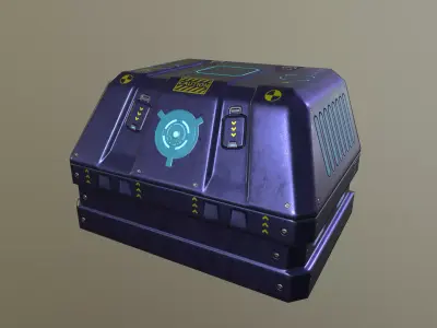 Sci-fi box Low-poly 3D model