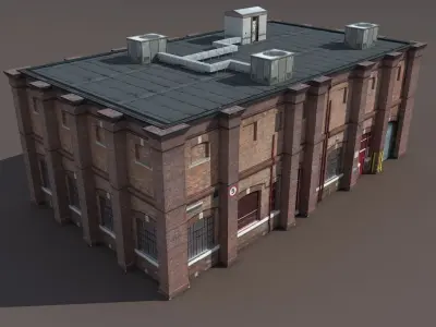 Old Factory Low Poly 127 3D model