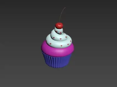 Cupcakes cupcake Low-poly 3D model