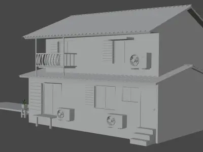 Japanese House Model Free 3D model