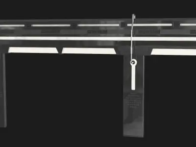 Sci Fi Industrial Futuristic Lighting Low-poly 3D model