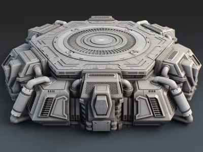 Sci-Fi Mecha Platform Kit Vol 01 3D model