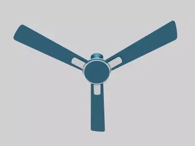 Ceiling Fan blue 3D model
