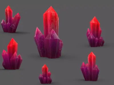Crystal Low-poly crystals Low-poly 3D model