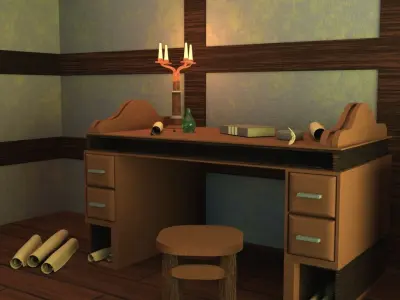 Stylized Room Free 3D model