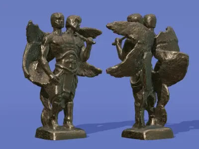 Angel Avatar Idol Statue Low-poly 3D model