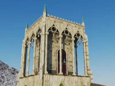 Medieval Gothic Mausoleum  3D model