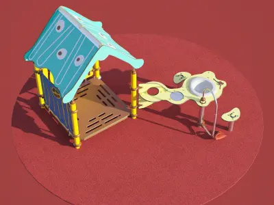 kids playground CAMELEO MAISONNETTE 1 AQUATIC JCA-0002 3D model