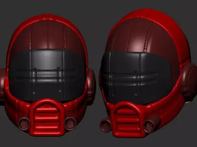 helmet high poly sculpt 3d printable ver 7 3D model 3D model