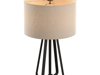 TOLSON LEATHER TABLE LAMP WITH SHADE 3D model