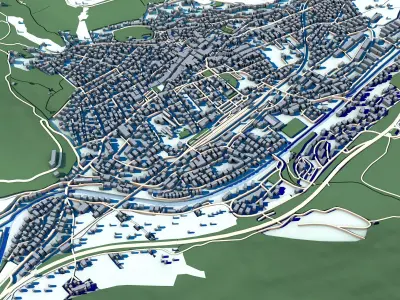 Mittenwald Bavaria Alpine Town 3D model