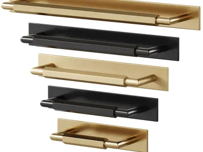 Furniture handles LAVAU by CB2 3D model