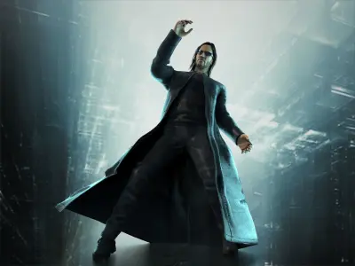 Neo from Matrix 4 Resurrections Low-poly 3D model