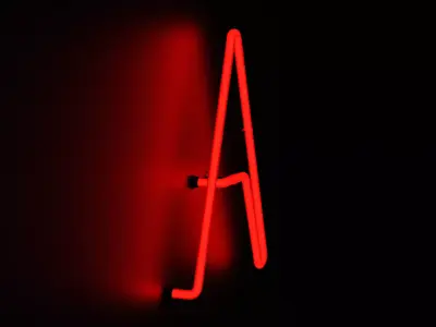 Neon Red Alphabet A 3D model