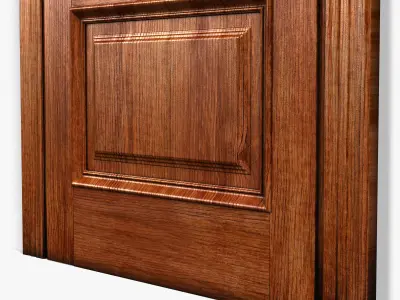 Door0035 wooden door 3D model