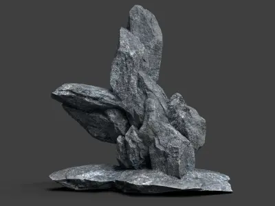 Rock 5-5 Low-poly 3D model