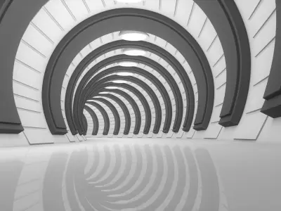 Sci Fi Tunnel 3D model 35