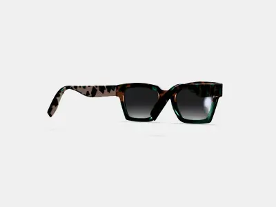 Sonia Sunglasses in Aventurine Tortoise Fade 3D model