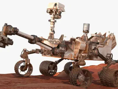  Scientific Rover on Martian Volcanic Slope 