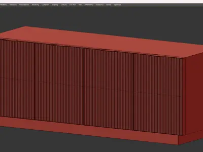 GARDA SIDEBAORD Low-poly 3D model