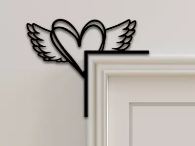 Heart Door Corner Decor 3D print model order