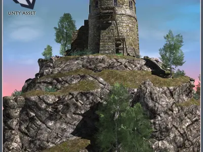 Wizards Tower Low-poly 3D model