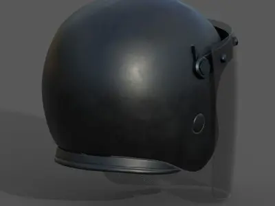 Helmet scifi police mask military combat soldier  Low-poly 3D model