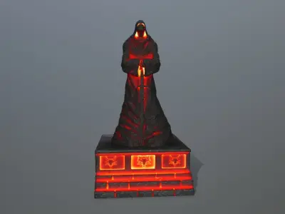 lava statue 4 Low-poly 3D model