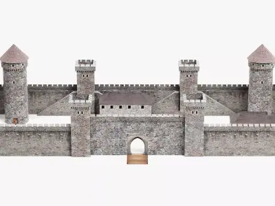 -Medieval Castle V1- 3D model