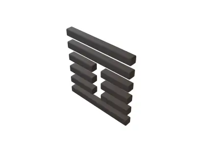I Ching Hexagrams 42 yi v1 001 Low-poly 3D model