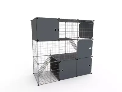 YITAHOME Large Cat Cage with Storage 3D model