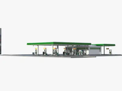  Large Filling Station Green 