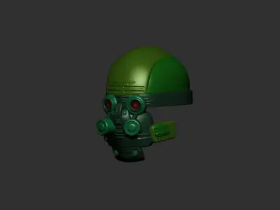  helmet scifi high poly ver 7 sculpt 3d printable  3D model