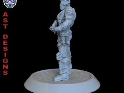 sci fi Miniature 1-0 soldier warrior Miniature 3D print model