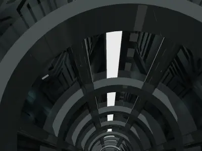 Sci Fi Tunnel 3D model 54