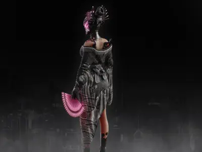 Sci Fi Geisha Low-poly 3D model