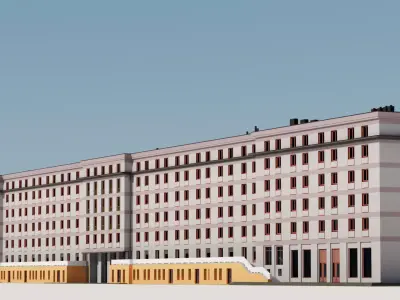 Eastern European Building 009 Low-poly 3D model