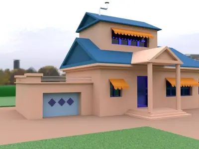 OGGY HOUSE Low-poly 3D model