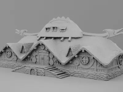 Viking merchants house 3D print model