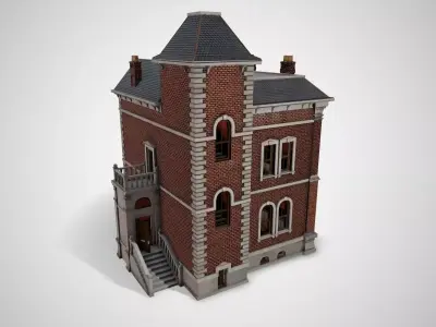 Victorian house Low-poly 3D model buy