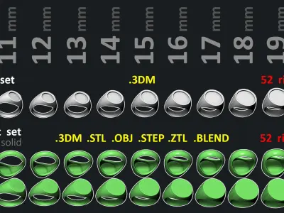 Round Signet Ring Pack